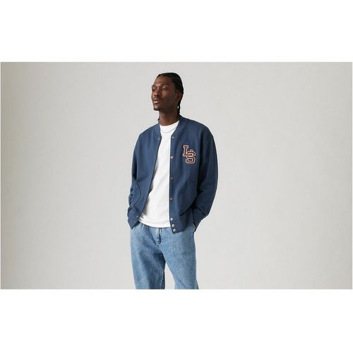 Cotton Bomber Jacket with Embroidery and Press-Stud Fastening - Levi's - Modalova