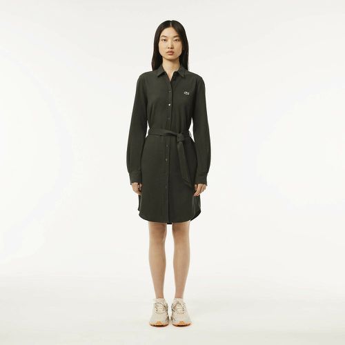 Cotton Mini Shirt Dress - Lacoste - Modalova