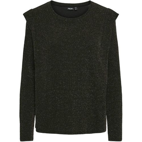 Sparkly Crew Neck T-Shirt - Pieces - Modalova