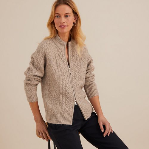 Recycled Chunky Knit Cardigan with High Neck - Anne weyburn - Modalova