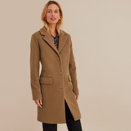 Mid-Length Buttoned Coat in Wool Blend - Anne weyburn - Modalova