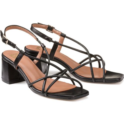 Signatures Leather Sandals with Block Heel and This Straps - LA REDOUTE COLLECTIONS - Modalova