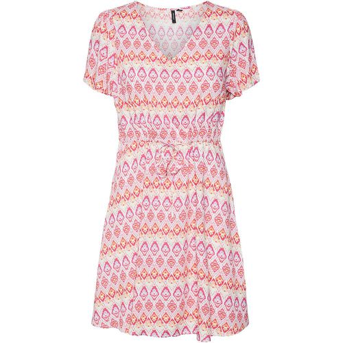 Printed Mini Dress with Tie-Waist - Vero Moda - Modalova