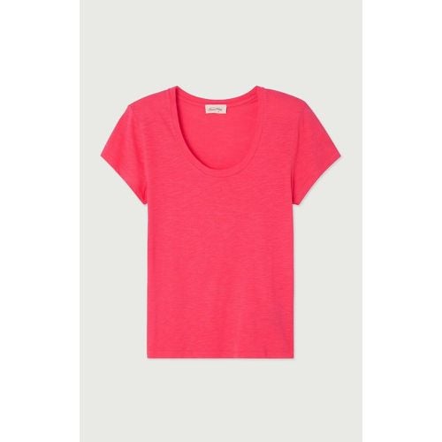 Jacksonville Scoop Neck T-Shirt in Cotton Mix with Short Sleeves - American vintage - Modalova