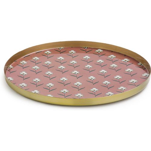 Ditsy Round Floral Patterned Metal Tray - JAMINI x LA REDOUTE INTERIEURS - Modalova