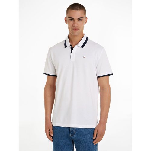 Cotton Tipped Polo Shirt with Short Sleeves - Tommy Jeans - Modalova