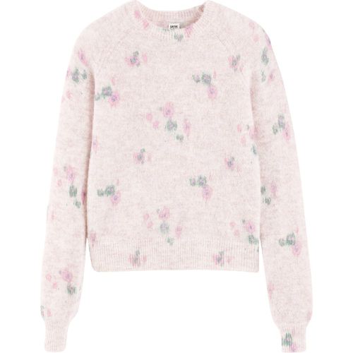 Floral Chunky Knit Jumper with Crew Neck in Alpaca Mix - LA REDOUTE COLLECTIONS - Modalova