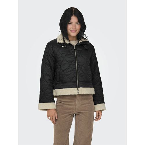 Quilted Aviator Jacket with Sherpa Collar - Only - Modalova