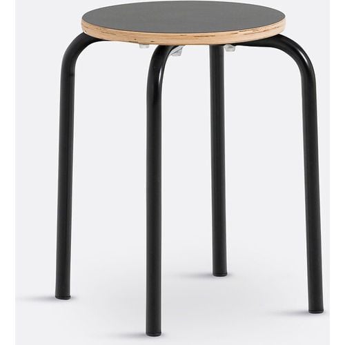 Hiba Stackable Wood & Metal School-Style Low Stool - LA REDOUTE INTERIEURS - Modalova