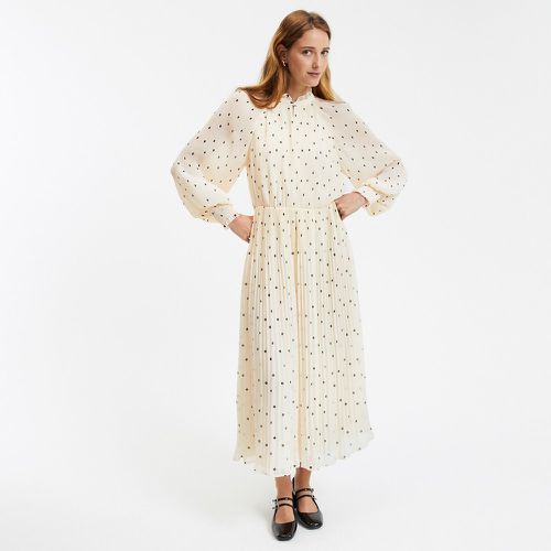 Polka Dot Midaxi Dress with Ruffled Neck - LA REDOUTE COLLECTIONS - Modalova