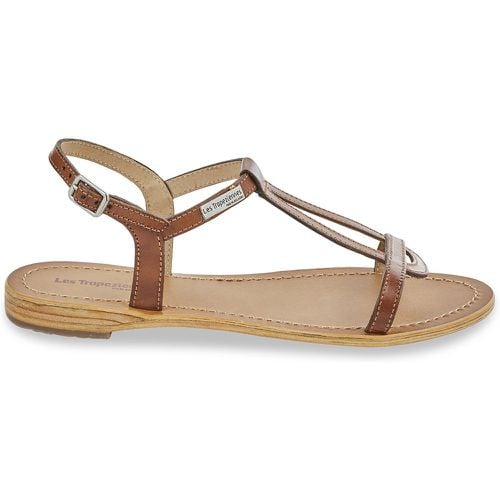 Hamesss Leather Flat Sandals with Sling-Back - LES TROPEZIENNES PAR M BELARBI - Modalova