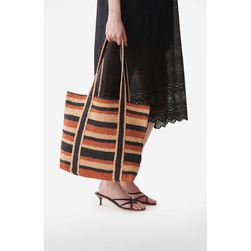 Striped Raffia Tote Bag - VANESSA BRUNO - Modalova