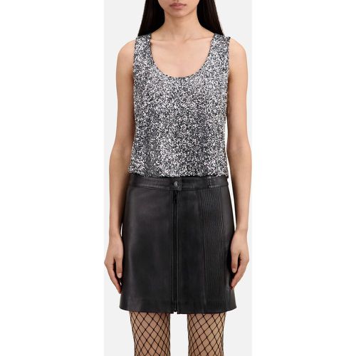 Cropped Sequin Vest Top with Crew Neck - THE KOOPLES - Modalova