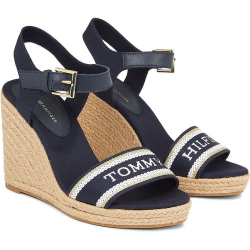 Webbing Canvas Wedge Sandals - Tommy Hilfiger - Modalova