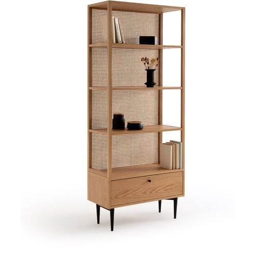 Noya Oak & Rattan Cane Bookcase - LA REDOUTE INTERIEURS - Modalova