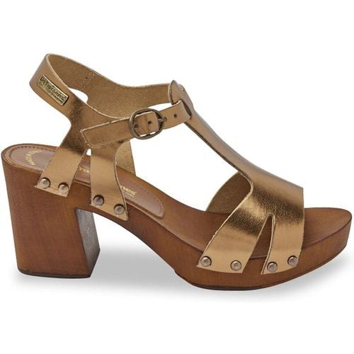 Tacha Leather Clog Sandals with Block Heel - LES TROPEZIENNES PAR M BELARBI - Modalova