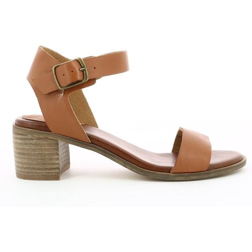 Volou Leather Two-Part Sandals with Block Heel - Kickers - Modalova