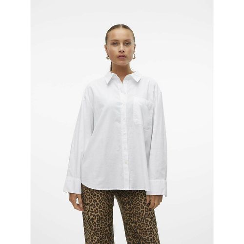 Cotton Pointed Collar Shirt in Loose Fit - Vero Moda - Modalova