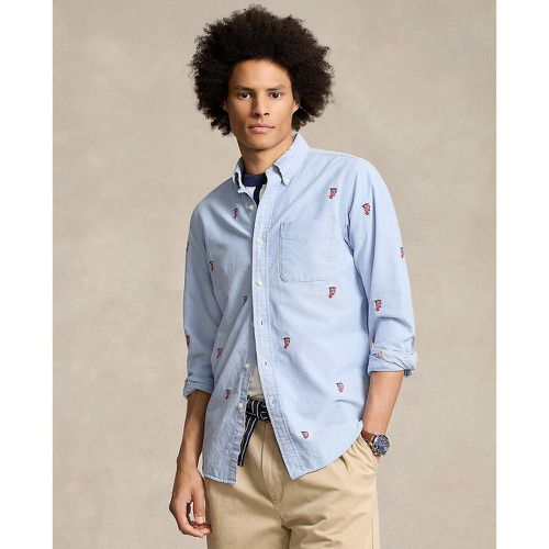 Oxford Cotton Shirt with Embroidered Logos - Polo Ralph Lauren - Modalova