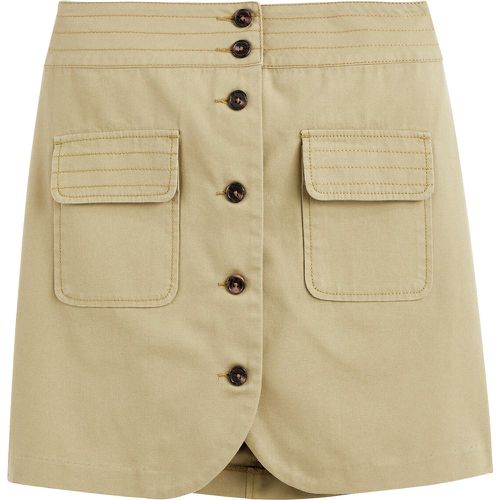 Cotton Buttoned Mini Skirt - LA REDOUTE COLLECTIONS - Modalova