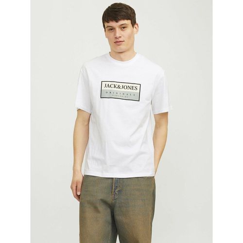 Cotton Relaxed Fit T-Shirt in Cotton with Crew Neck - jack & jones - Modalova