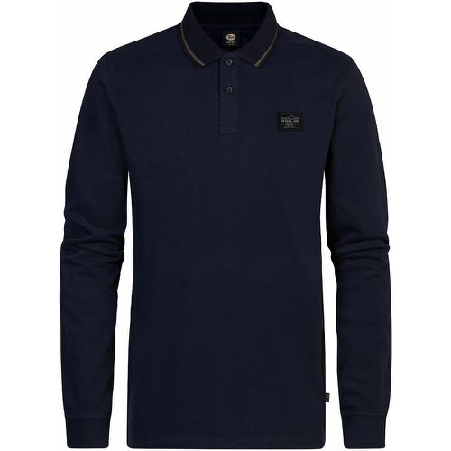 Cotton Polo Shirt with Long Sleeves - PETROL INDUSTRIES - Modalova