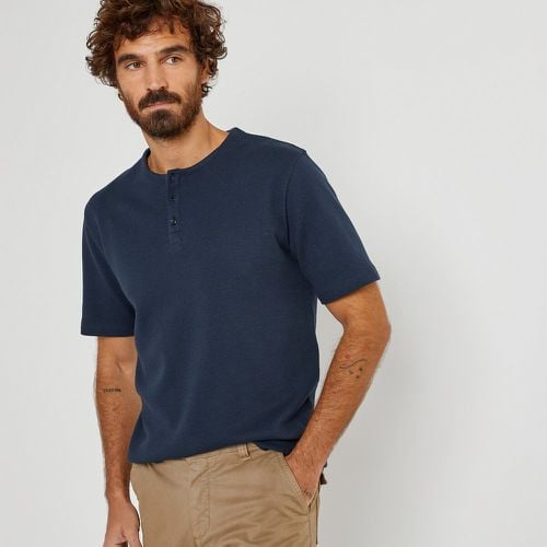 Grandad Collar T-Shirt with Short Sleeves - LA REDOUTE COLLECTIONS - Modalova