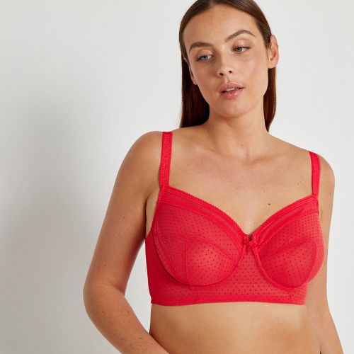 Aerobie Bustier Bra in Dotted Tulle - LA REDOUTE COLLECTIONS PLUS - Modalova