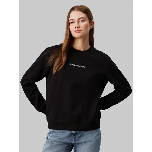 Cotton Mix Sweatshirt with Crew Neck - Calvin Klein Jeans - Modalova