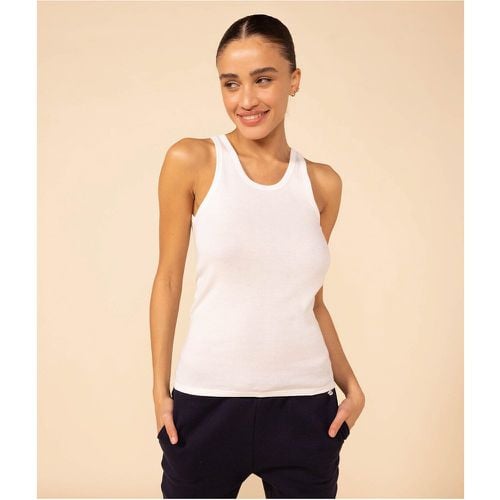 Cotton Vest Top with Crew Neck - PETIT BATEAU - Modalova