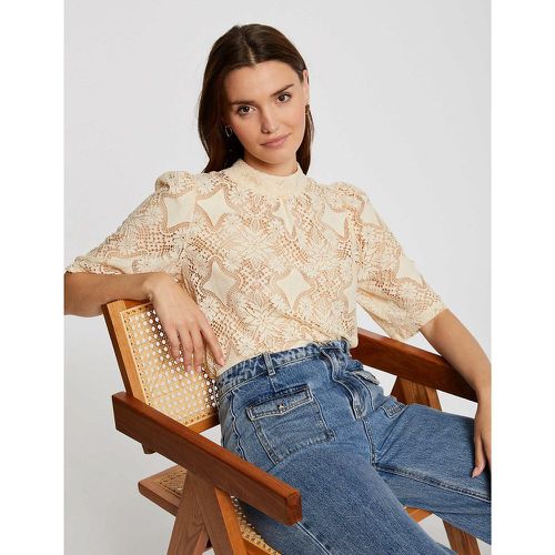 Lace T-Shirt with 3/4 Length Sleeves - Morgan - Modalova