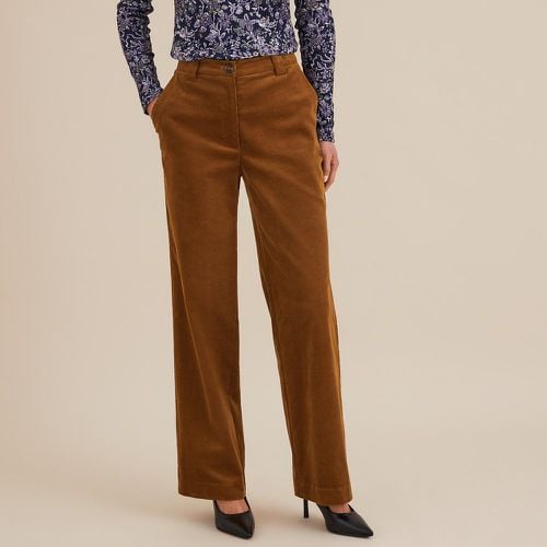 Cotton Corduroy Trousers with Wide Leg, Length 31.5" - Anne weyburn - Modalova