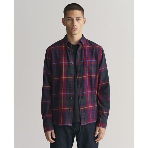 Checked Cotton Flannel Shirt in Regular Fit - Gant - Modalova