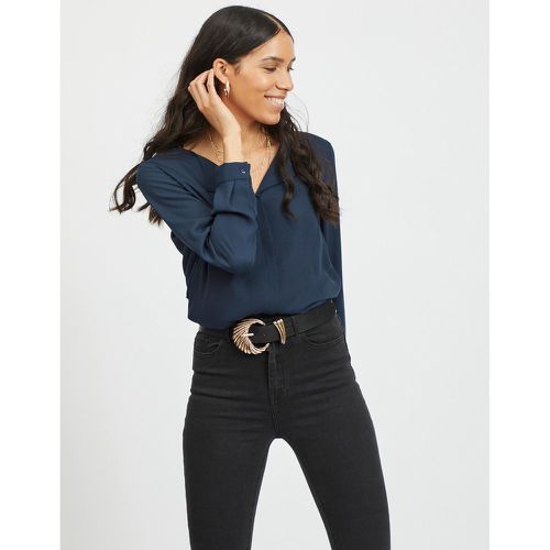 Long Sleeve V-Neck Blouse - Vila - Modalova