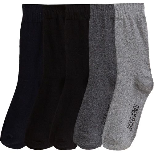 Pack of 5 Pairs of Socks in Cotton Mix - jack & jones - Modalova