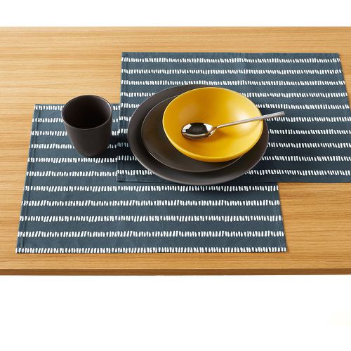 Set of 2 Irun Striped Coated Cotton Placemats - LA REDOUTE INTERIEURS - Modalova