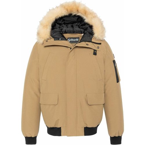 Keyburn Warm Bomber Jacket with Zip Fastening and Hood - Schott - Modalova