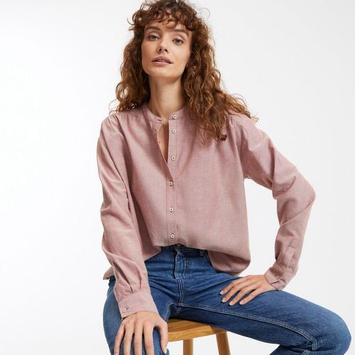 Organic Cotton Shirt with Mandarin Collar and Long Sleeves - LA REDOUTE COLLECTIONS - Modalova