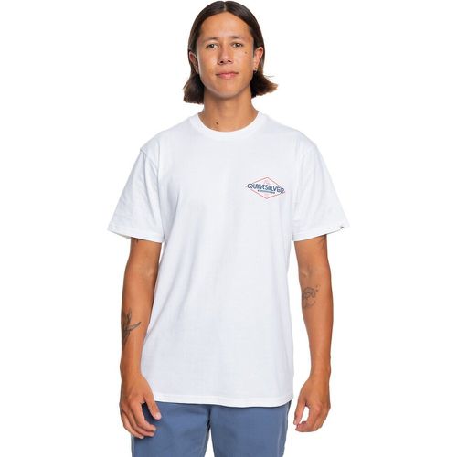 Small Logo T-Shirt in Cotton with Crew Neck and Short Sleeves - Quiksilver - Modalova