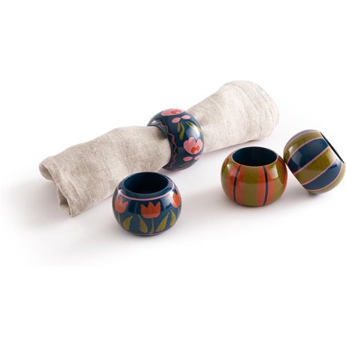 Set of 4 Halia Mango Wood Napkin Rings - LA REDOUTE INTERIEURS - Modalova