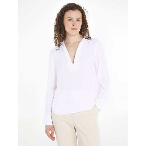 Long Sleeve Blouse with V-Neck - Tommy Hilfiger - Modalova