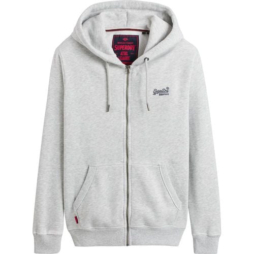 Essential Logo Zip-Up Hoodie in Cotton Mix - Superdry - Modalova