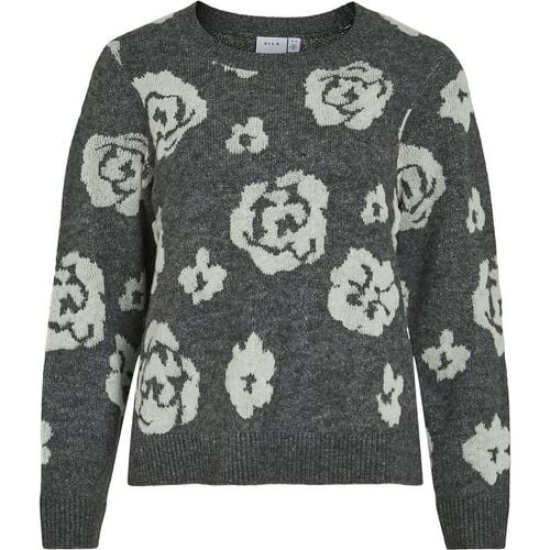 Floral Print Jumper in Fine Knit - Vila - Modalova