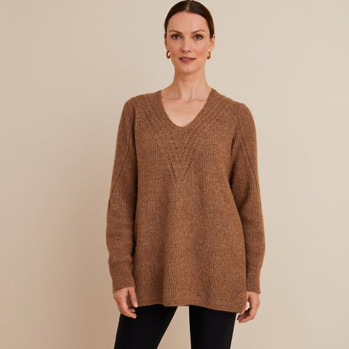 Recycled Fine Knit Tunic Jumper with V-Neck - Anne weyburn - Modalova