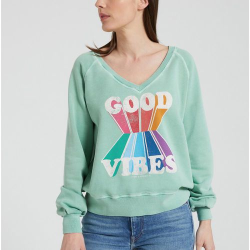 Shiva Vibes Sweatshirt in Cotton Mix with V-Neck - LEON & HARPER - Modalova