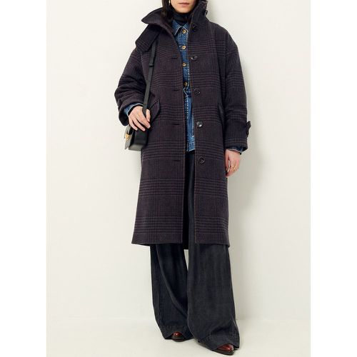 Miamia Mid-Length Coat in Checked Recycled Wool Mix - SESSUN - Modalova