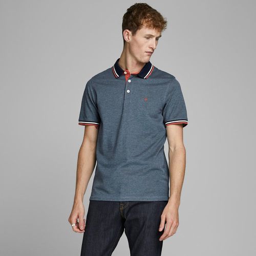 Organic Cotton Pique Polo Shirt with Short Sleeves - jack & jones - Modalova