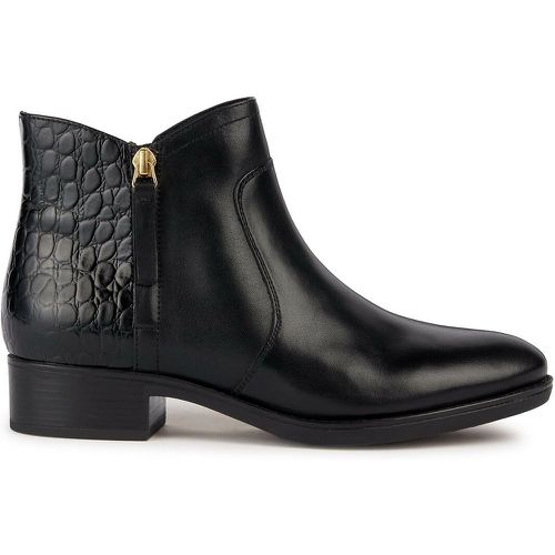 Felicity Breathable Ankle Boots in Leather with Zip Fastening - Geox - Modalova