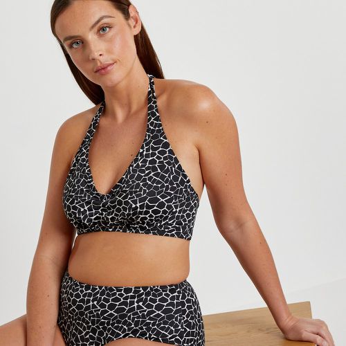 Animal Print Halterneck Bikini Top - LA REDOUTE COLLECTIONS PLUS - Modalova