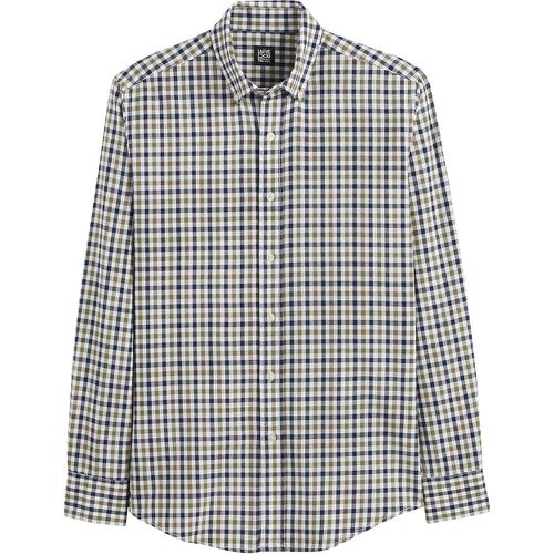 Gingham Straight Long-Sleeved Shirt - LA REDOUTE COLLECTIONS - Modalova